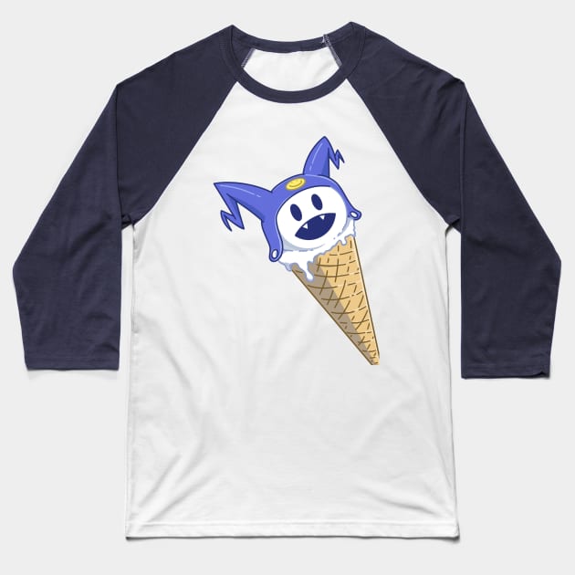 Jack Frost Ice Cream Baseball T-Shirt by ziodynes098